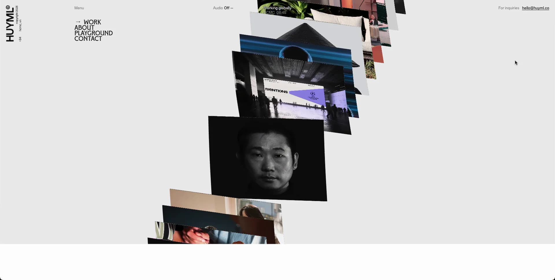 Screenshot of Kinetic Black Slab Portfolio Intro