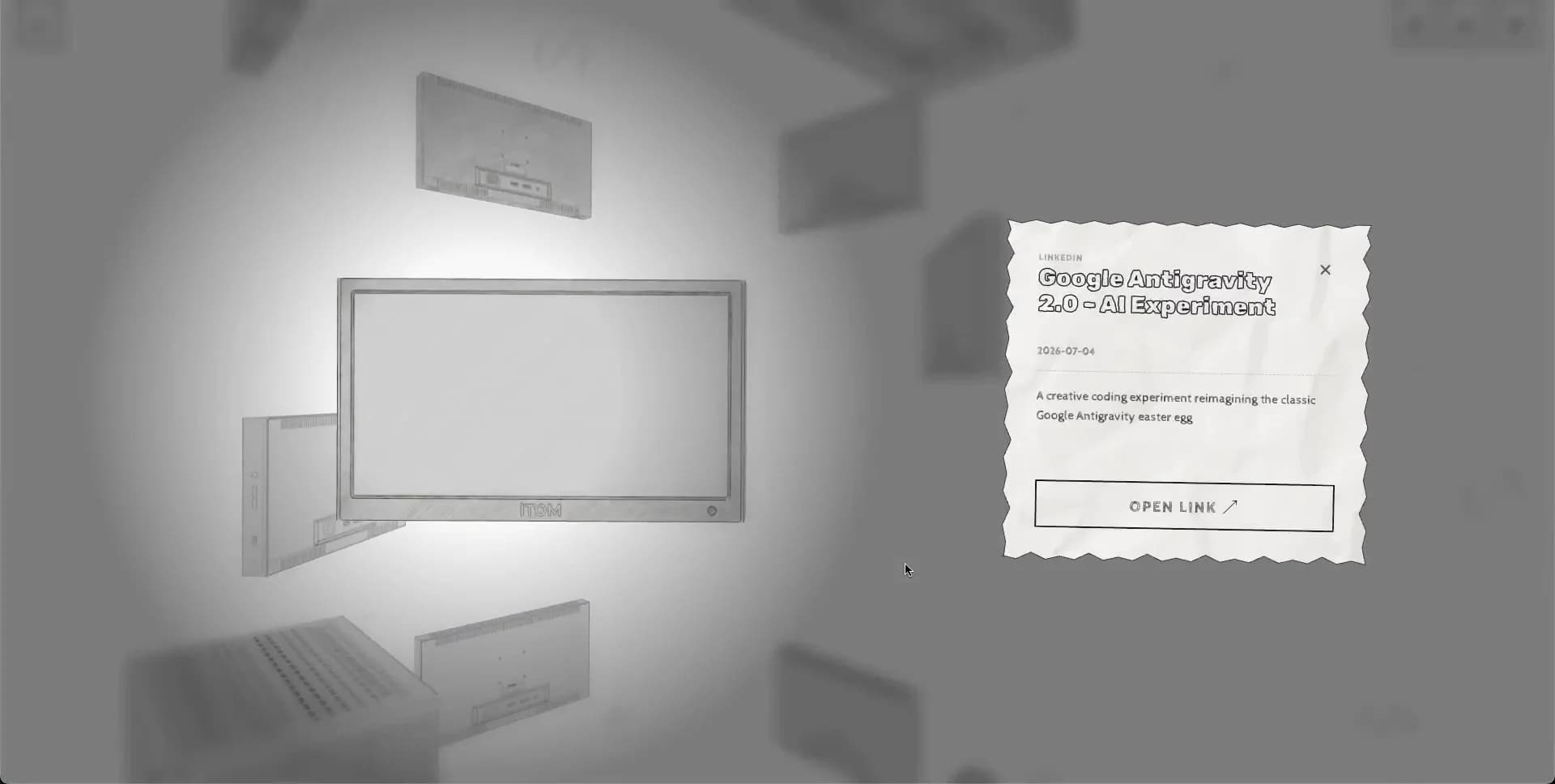 Screenshot of ITom — Creative 3D Portfolio