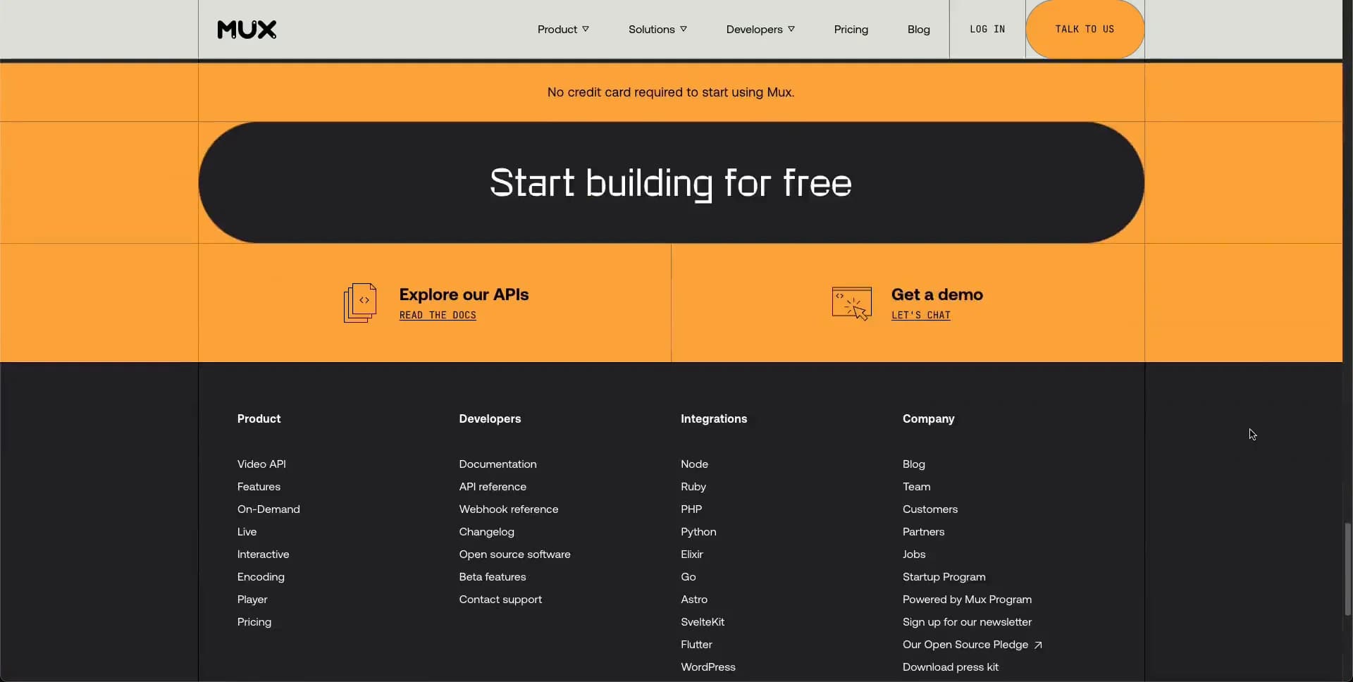 Screenshot of Mux