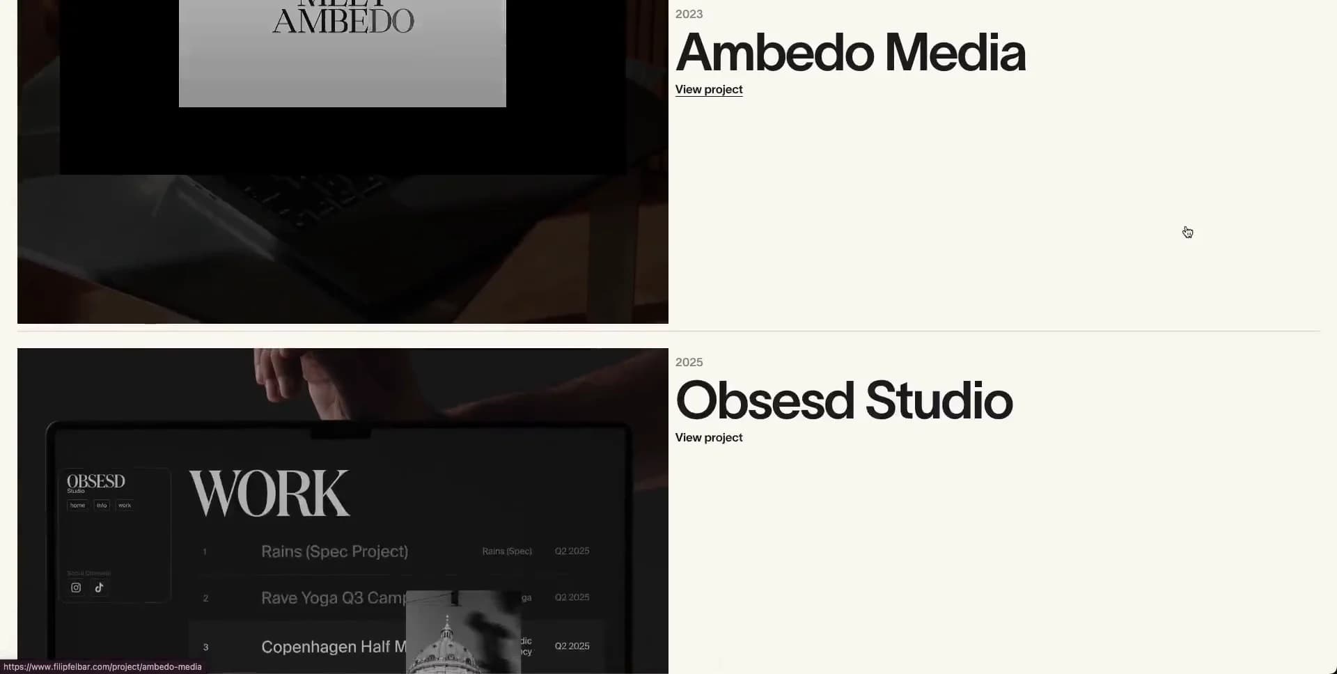 Screenshot of Filip Felbar — Senior Digital Designer